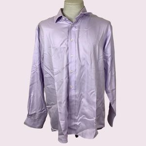 JOSEPH ABBOUD 100% EGYPTIAN COTTON LIGHT PURPLE LAVENDER XL BUTTON UP SHIRT